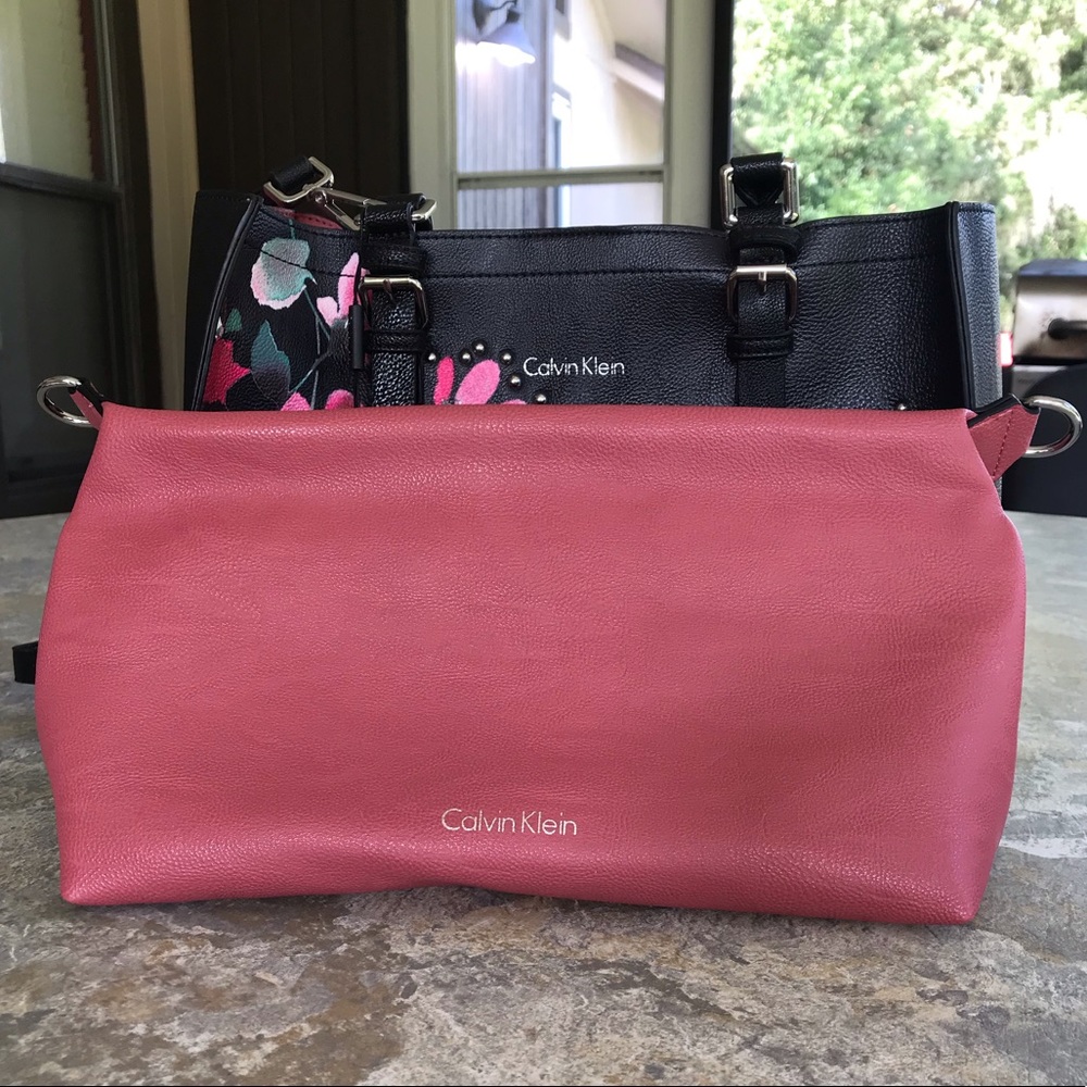 *SOLD* Calvin Klein Matching Tote Set, Black/Pink - Picture 6 of 8
